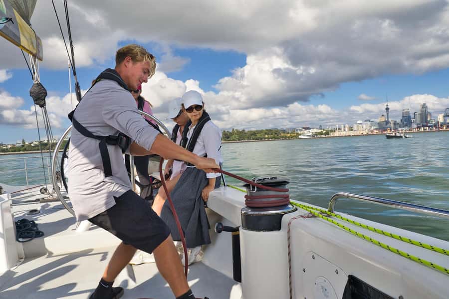 America’s Cup 2-Hour Sailing Experience Waitemata Harbour - Auckland’s skyline from the water