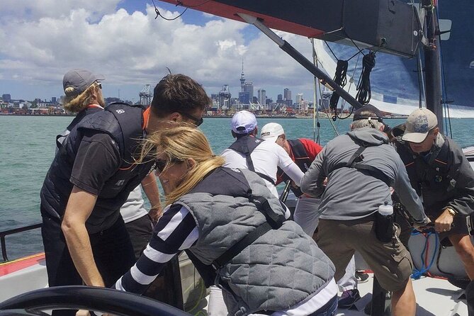 America's Cup Sailing on Auckland's Waitemata Harbour - Sailing a racing yacht from Auckland’s waterfront