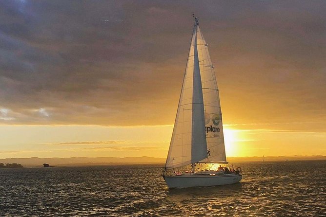 Auckland Harbour Sailboat Cruise Including Three Course Dinner - Crossing Waitematā Harbour under sail