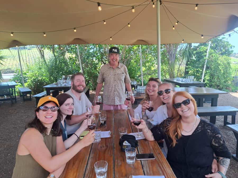 From Auckland: Waiheke Island Wine Cellar Tour - First and second vineyards: a quick education in Waiheke wine
