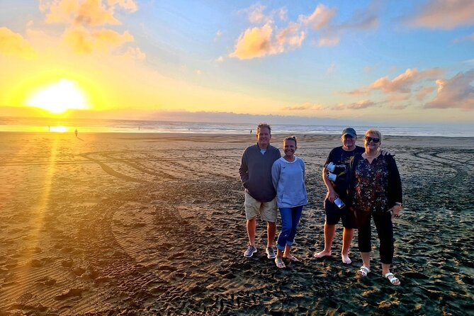 Romantic Auckland Sunset tour with Winery & Thermal pool - Muriwai Beach at golden hour
