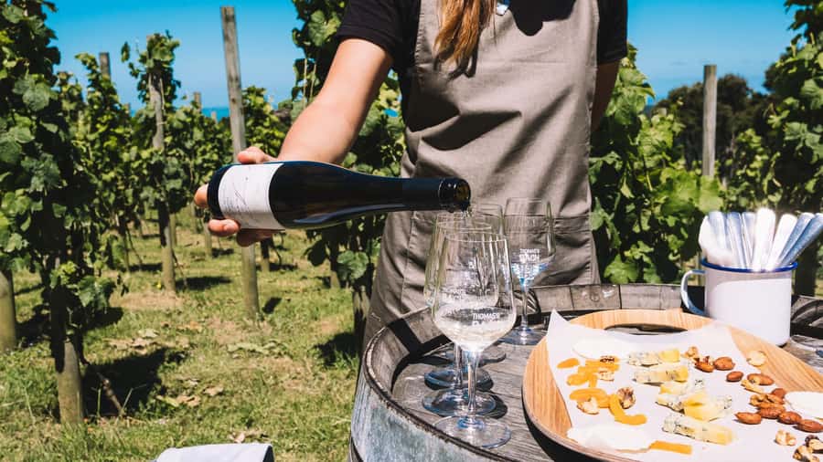 Waiheke Island Gourmet Food and Wine Tour with Platter Lunch - Three boutique vineyards, three different moods